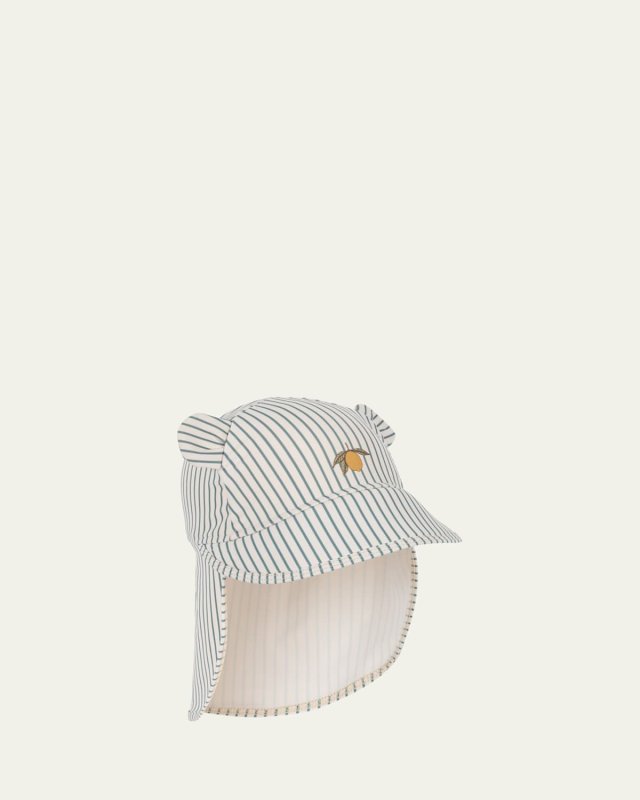 Boy's Aster Striped Swim Hat, Size Newborn-4